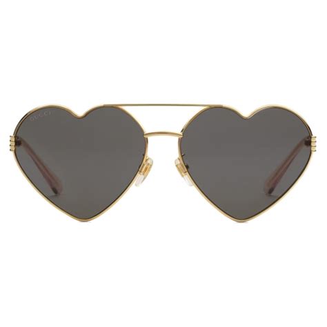 heart gucci glasses|gucci heart frame sunglasses.